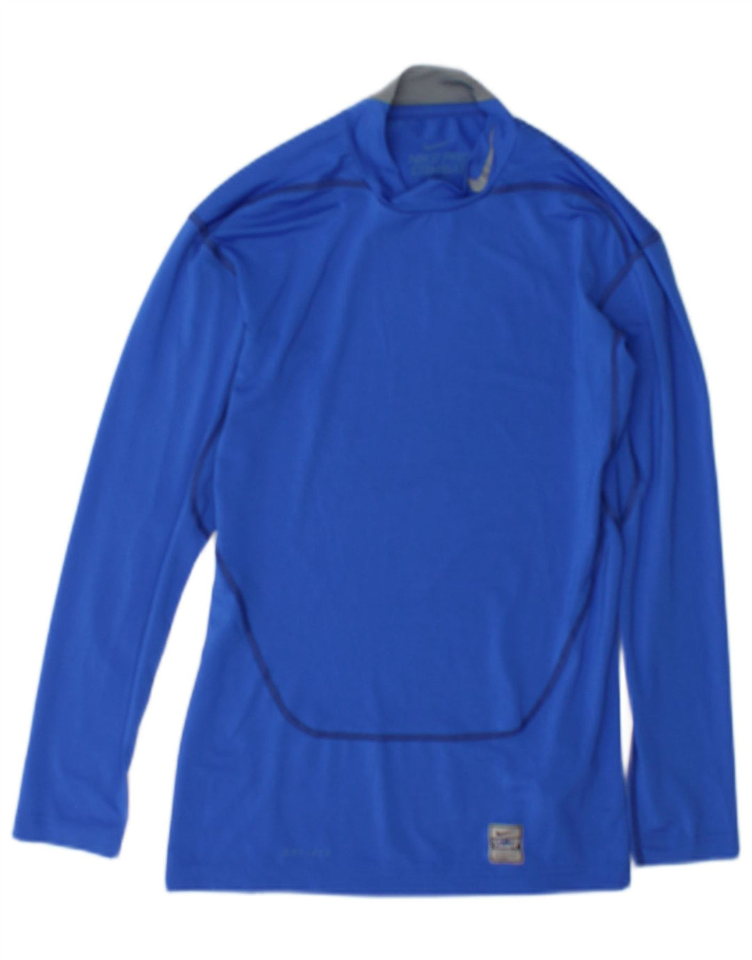 Мужской топ Nike Dri Fit с длинным рукавом, маленький синий, полиэстер