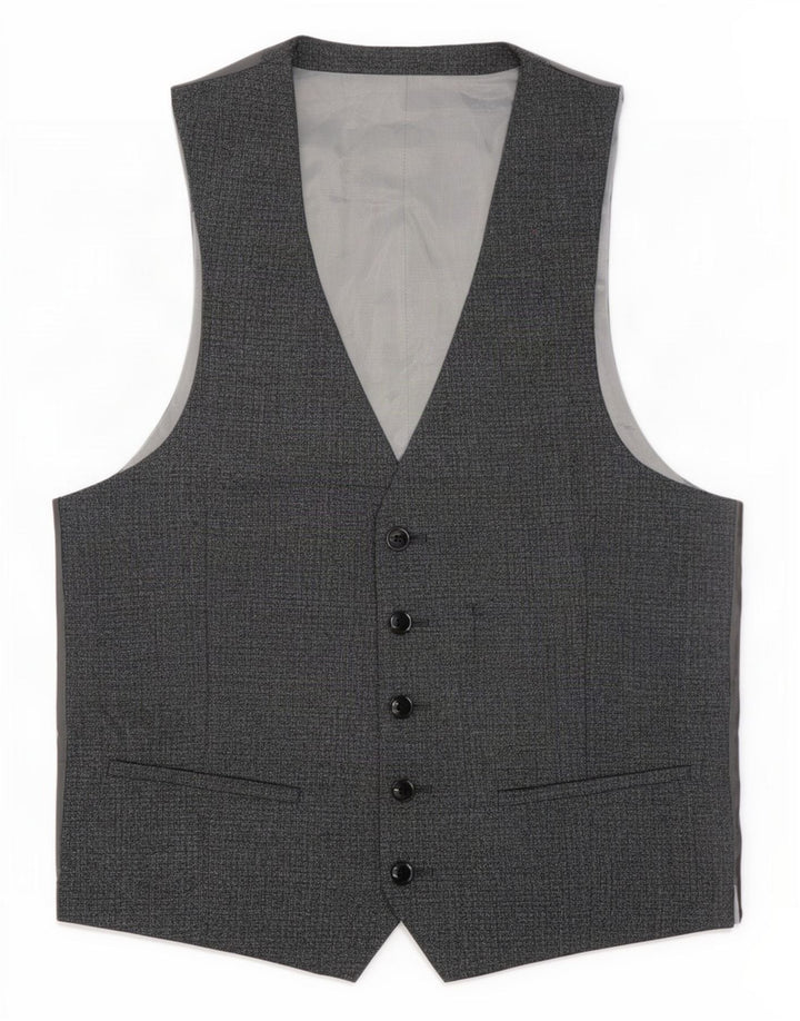 Мужской жилет Dkny Slim Fit UK 38, средний серый шерстяной