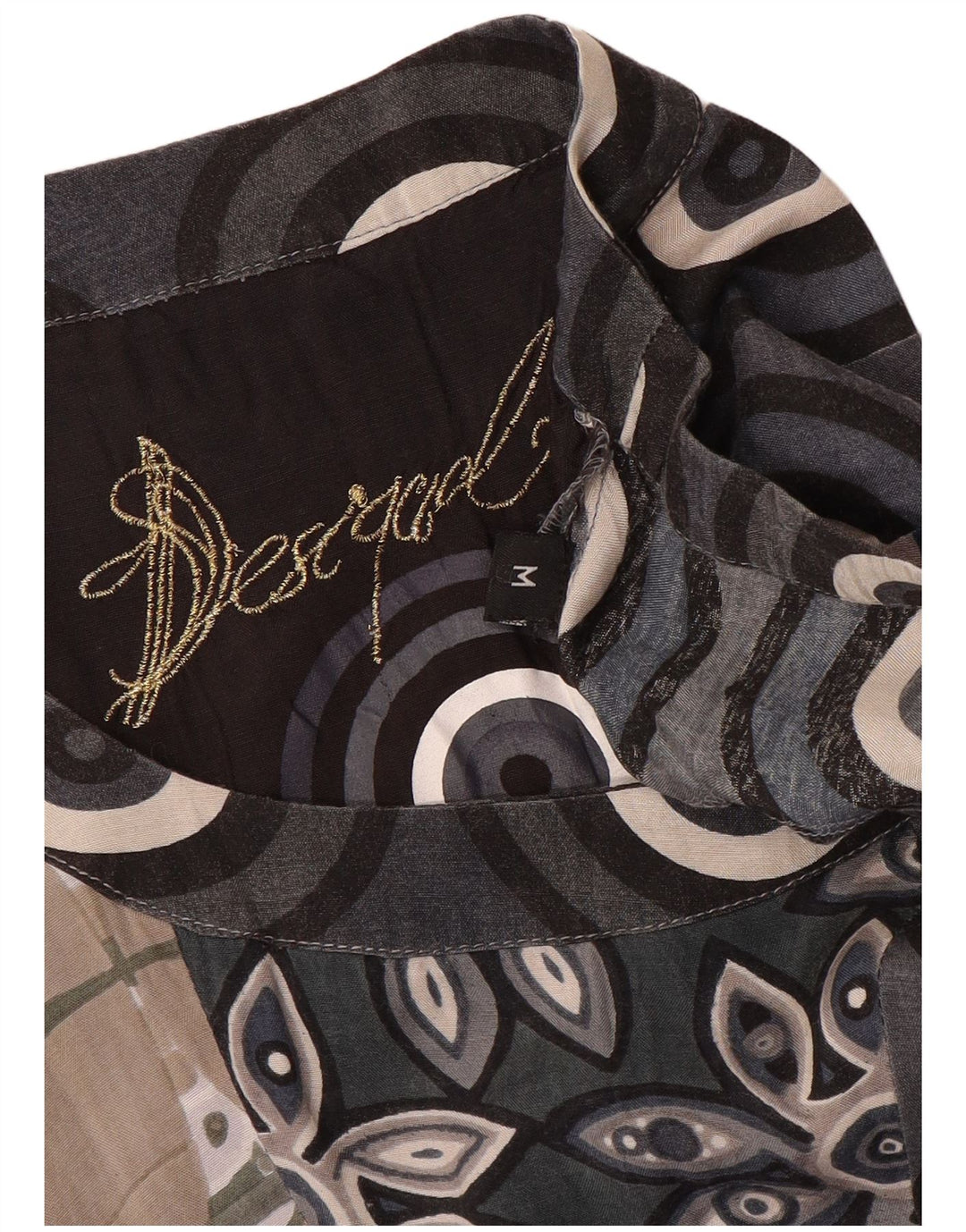 Женское платье А-силуэта Desigual UK 12, средний разноцветный с геометрическим узором
