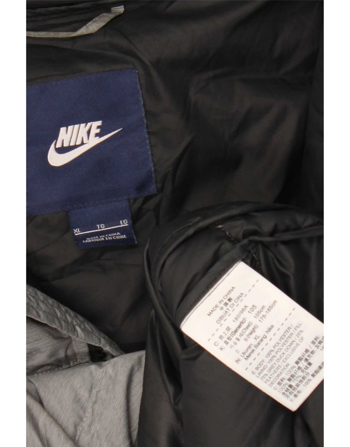 Женская утепленная куртка с капюшоном Nike UK 18 XL, серый полиэстер