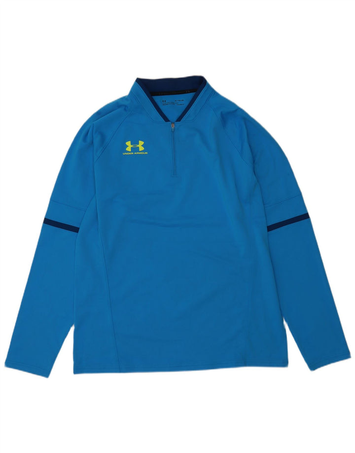 Мужской топ Under Armour Cold Gear с воротником на молнии и длинными рукавами XL, синий полиэстер