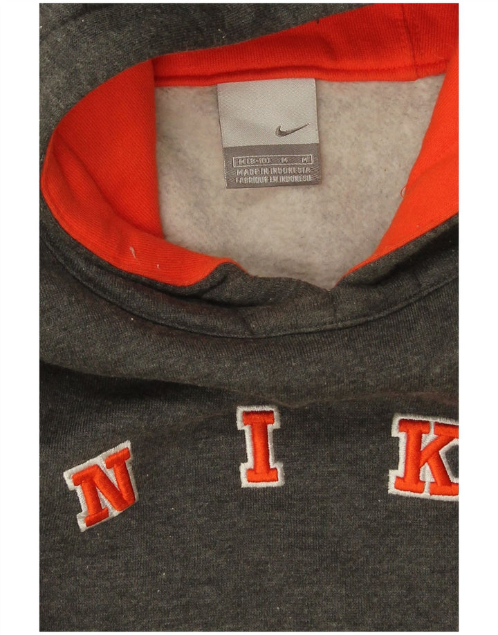 Женский джемпер с капюшоном Nike Oversized с рисунком, США 8/10, средний серый хлопок