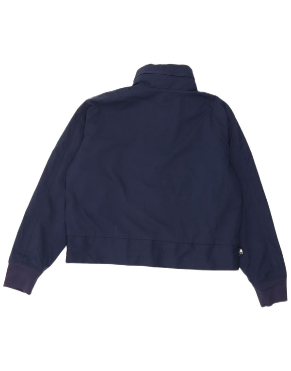 Женская укороченная куртка-дождевик NIKE с капюшоном, США, 8/10, средний темно-синий, полиэстер