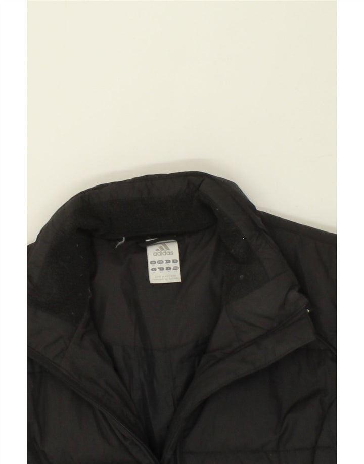 ADIDAS Womens Padded Coat UK 10 Small Black Vintage Adidas and Second-Hand Adidas from Messina Hembry 