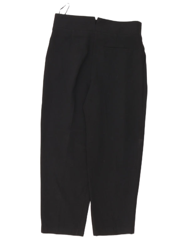 Topshop Женские укороченные брюки с завышенной талией UK 12 Medium W30 L25 Черные