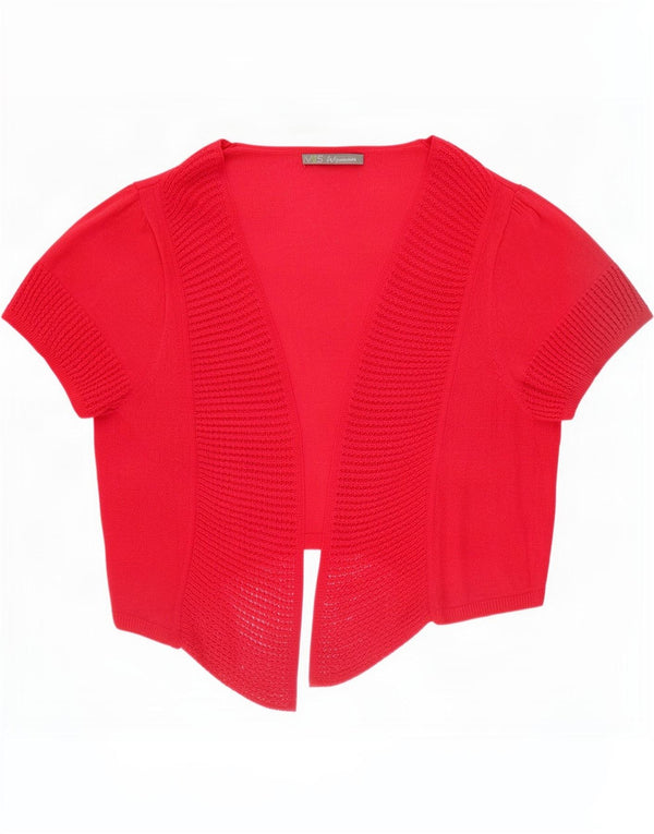 Marks & Spencer Womens Crop Short Sleeve Bolero Jumper UK 14 Medium Pink