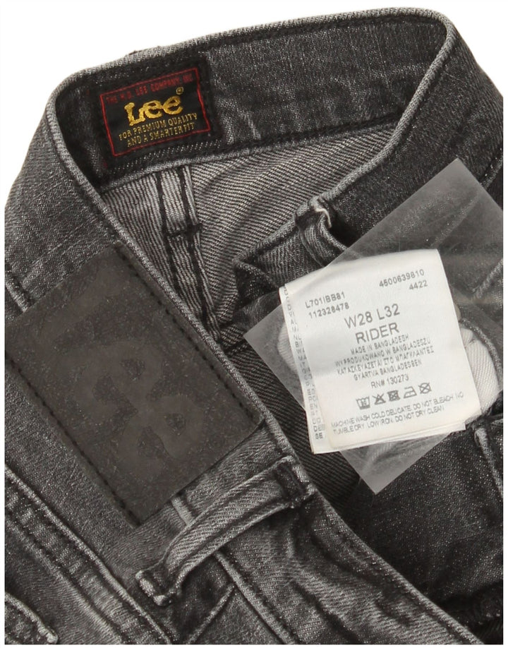 Мужские прямые джинсы Lee Rider W28 L28, серый хлопок
