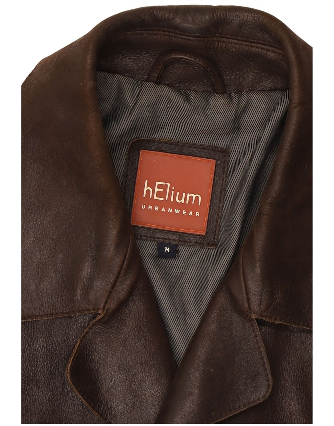 Мужская кожаная куртка Helium UK 38 средний коричневый