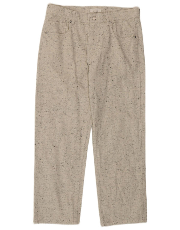 Cos Womens Straight Chino Trousers W30 L26 Beige Flecked Cotton