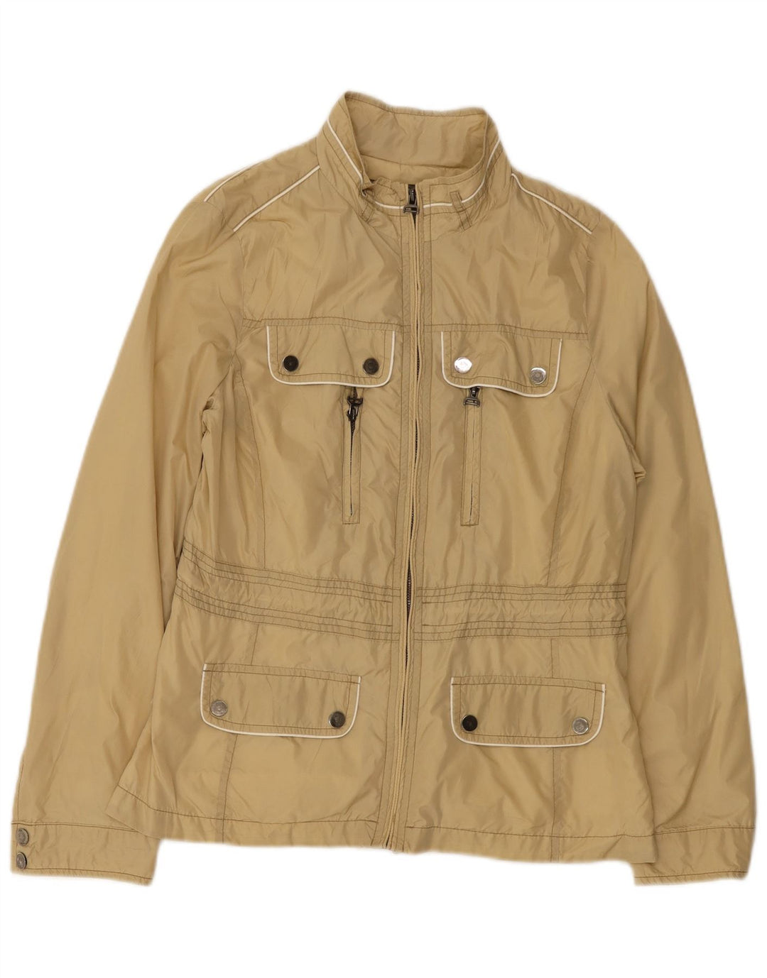 Женская куртка Zara UK 14, большая, бежевая