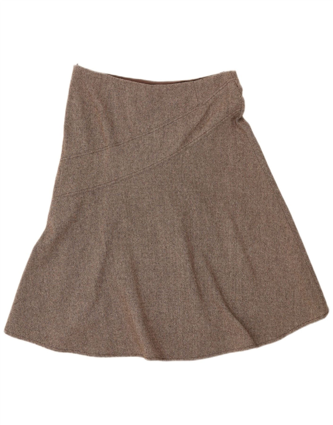Topshop Женская юбка-трапеция UK 12 Medium W32 Коричневая шерсть