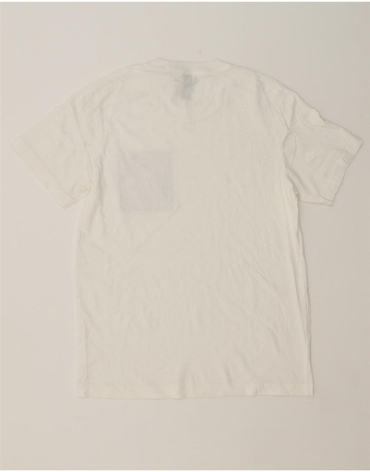 ADIDAS Mens Graphic T-Shirt Top Medium White Cotton Vintage Adidas and Second-Hand Adidas from Messina Hembry 