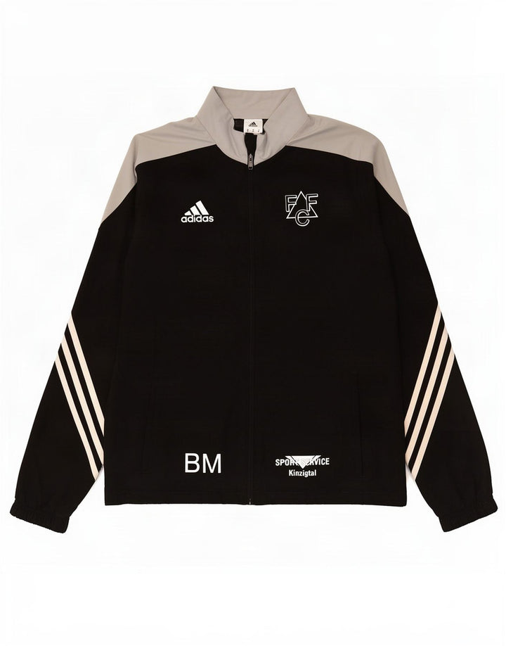 Мужской спортивный костюм Adidas с графическим рисунком, верхняя куртка, средний черный, полиэстер с цветными блоками