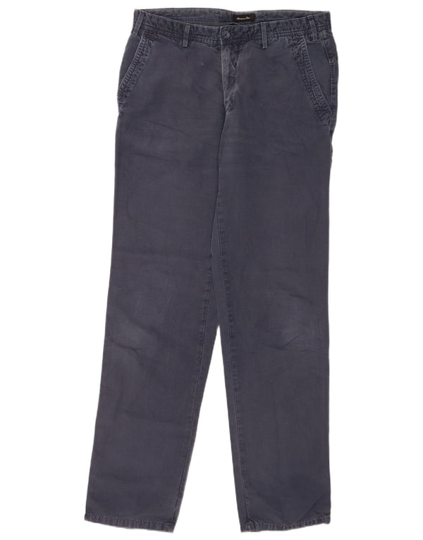 Мужские прямые брюки-чиносы Massimo Dutti EU 44, большие W32 L34, темно-синие