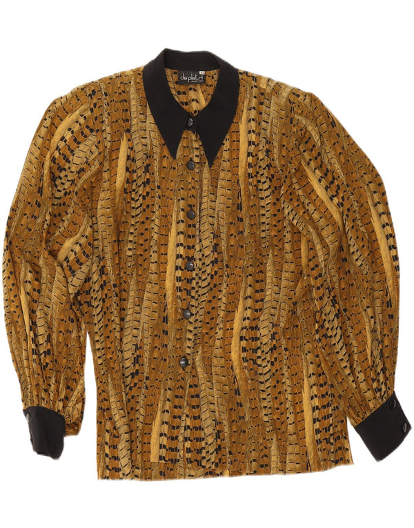 Женская блузка-рубашка De Pletrl IT 42 Medium Brown Colorblock