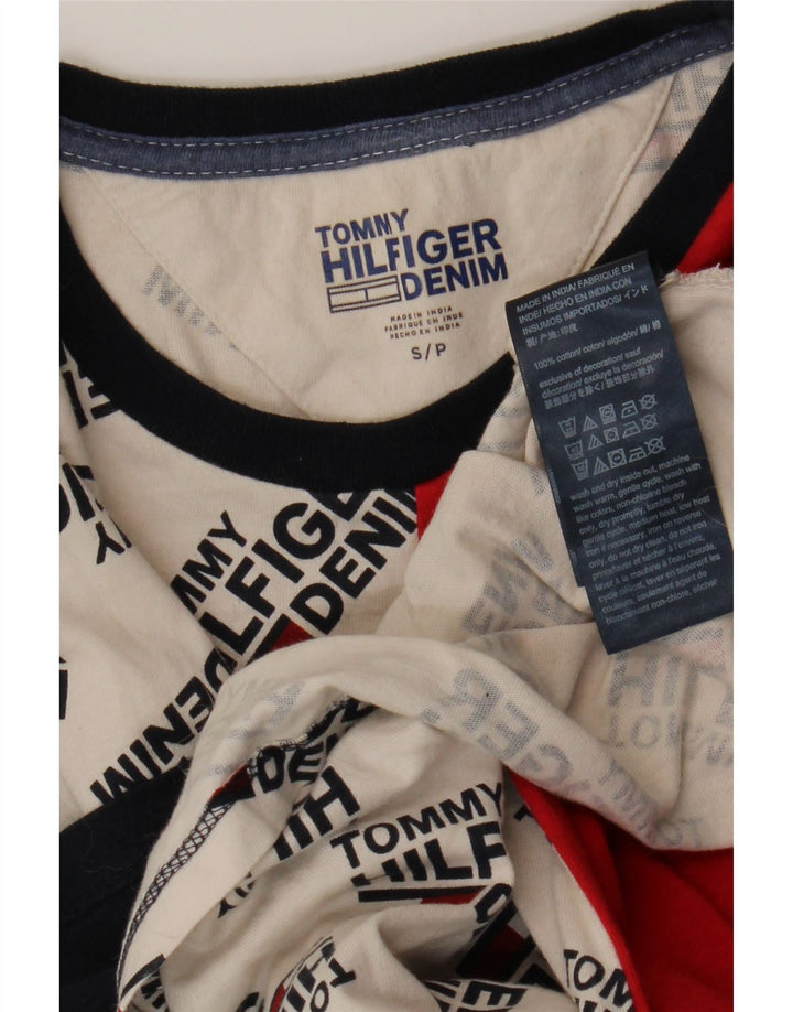 Мужская футболка с рисунком Tommy Hilfiger, маленькая, разноцветная, с цветными блоками