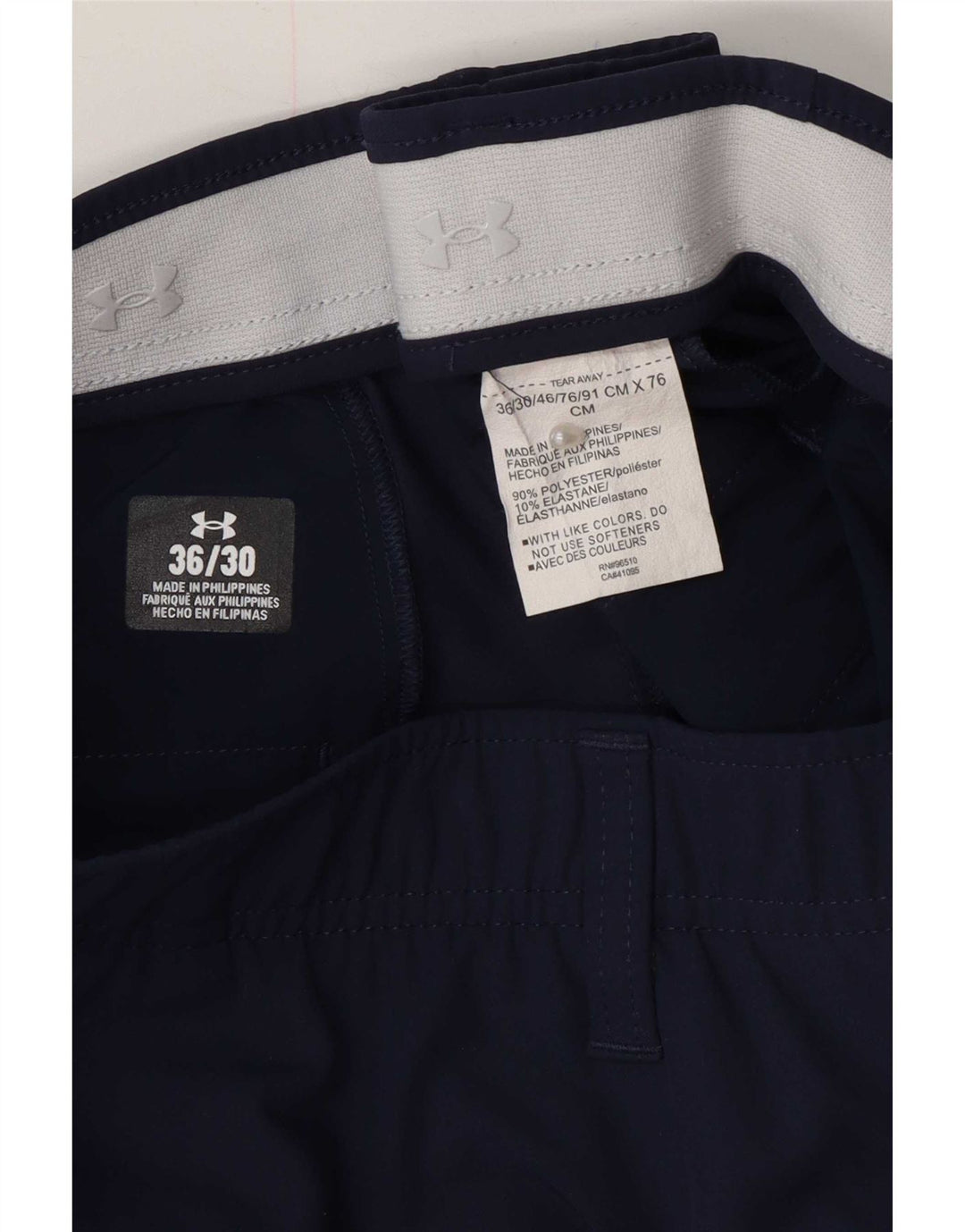 Мужские узкие брюки-чинос Under Armour W36 L30 темно-синие из полиэстера