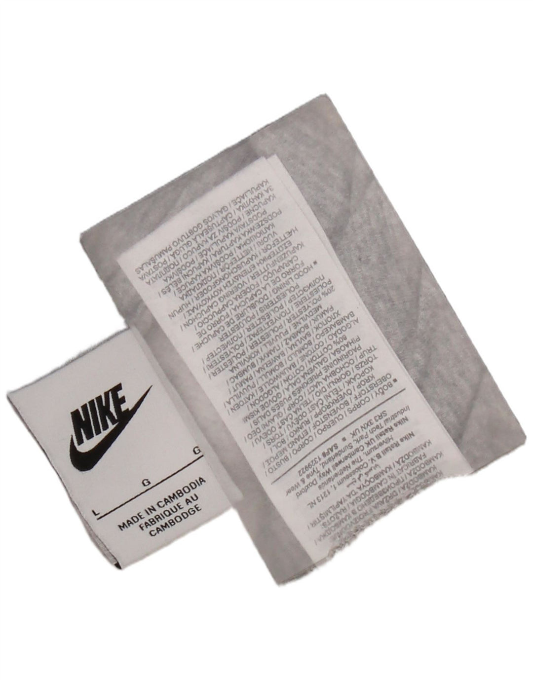 Мужской джемпер с капюшоном с графическим рисунком Nike, большой размер, серый, хлопковый