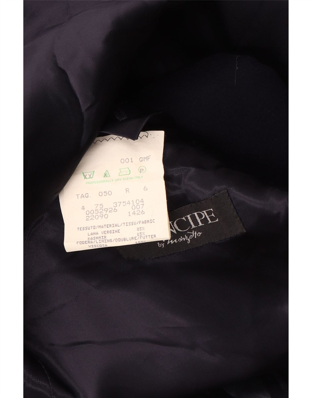 Marzotto Мужское двубортное пальто Principe IT 50, темно-синее