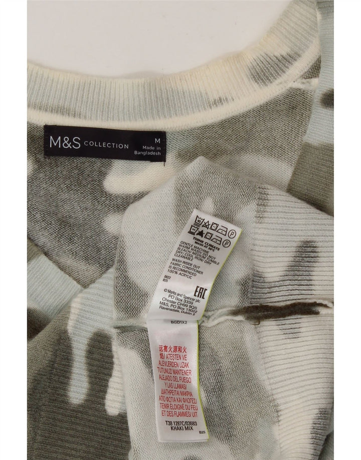 Женский джемпер с v-образным вырезом Marks & Spencer UK 14, средний разноцветный