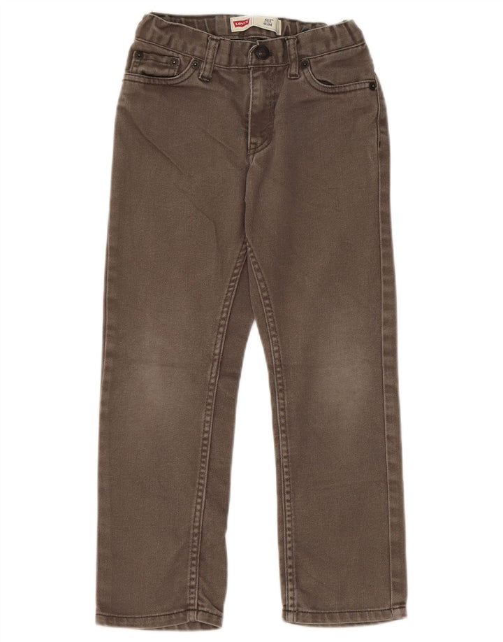 Джинсы Levi's 511 Slim для мальчиков 6–7 лет W20 L20, зеленый хлопок