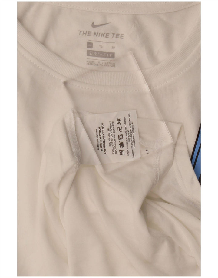 Майка с графическим рисунком NIKE для девочек 13–14 лет, размер XL, белый полиэстер