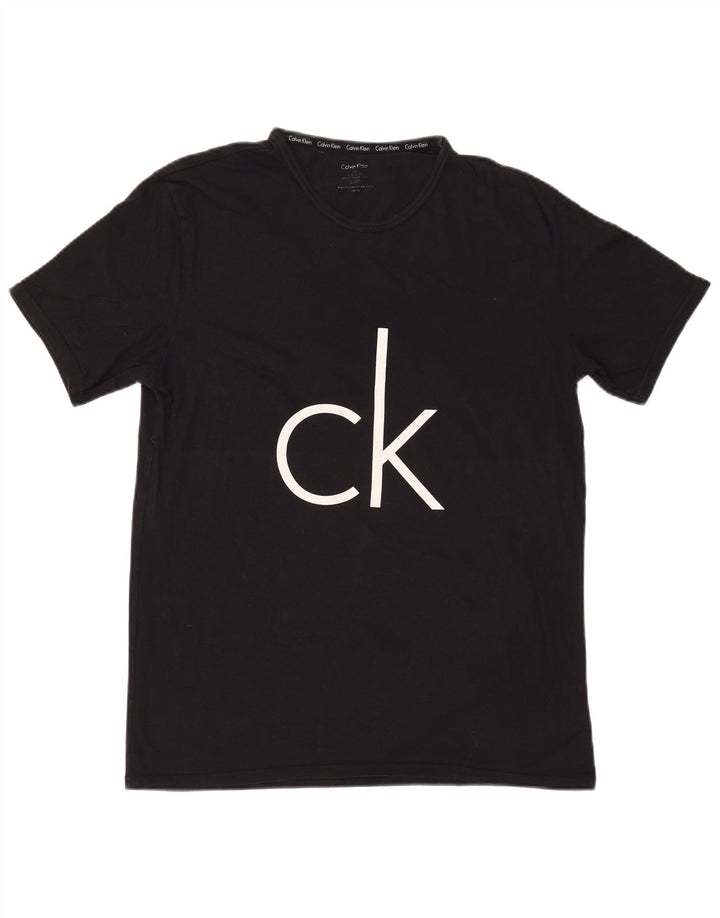Мужская футболка с рисунком Calvin Klein, большая черная