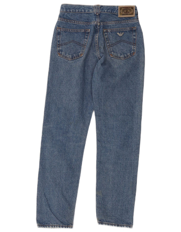 Женские укороченные прямые джинсы Armani W28 L26, синие, хлопок