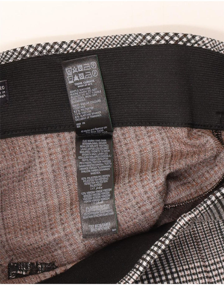 Женские леггинсы Marks & Spencer UK 10, маленькие серые, полиэстер с узором «гусиные лапки»