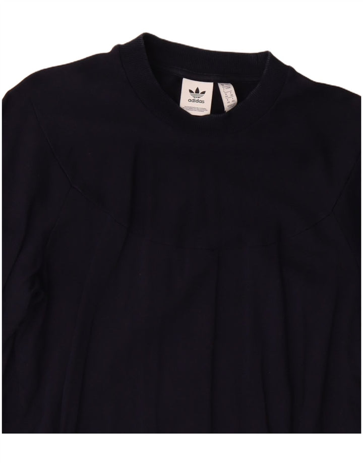 Женский свитер Adidas Jumper UK 8, маленький, темно-синий, хлопок