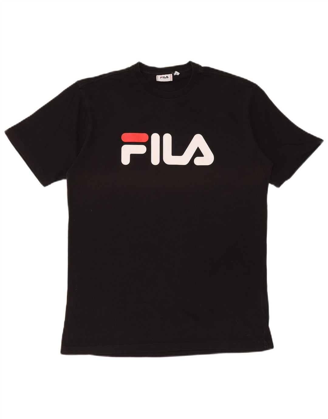 Мужская футболка с рисунком Fila, маленький черный хлопок