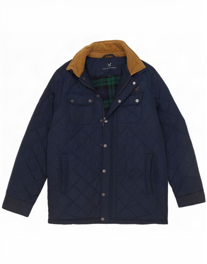 Мужская стеганая куртка Crew Clothing UK 36, маленький темно-синий полиэстер