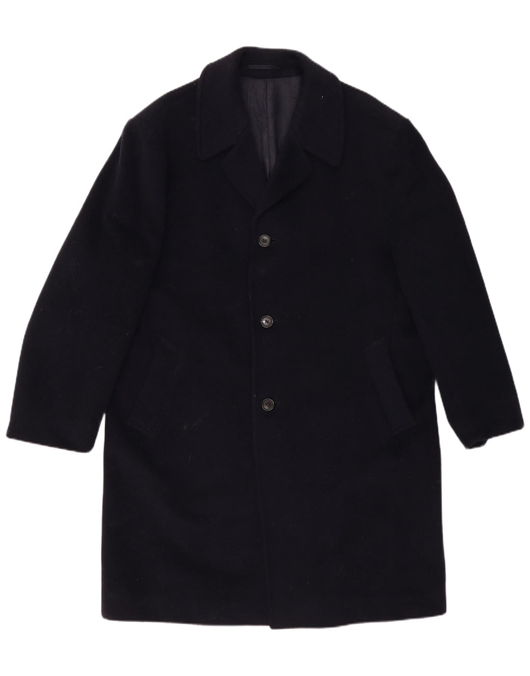 Мужское пальто WELLINGTON UK 42 XL темно-синее шерстяное