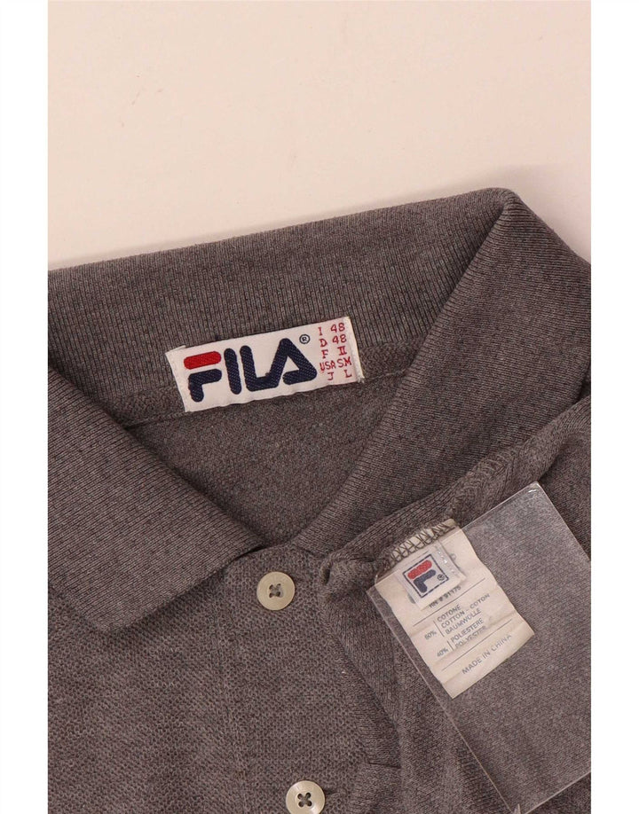 Мужская рубашка-поло Fila IT 48 Medium Grey Хлопок