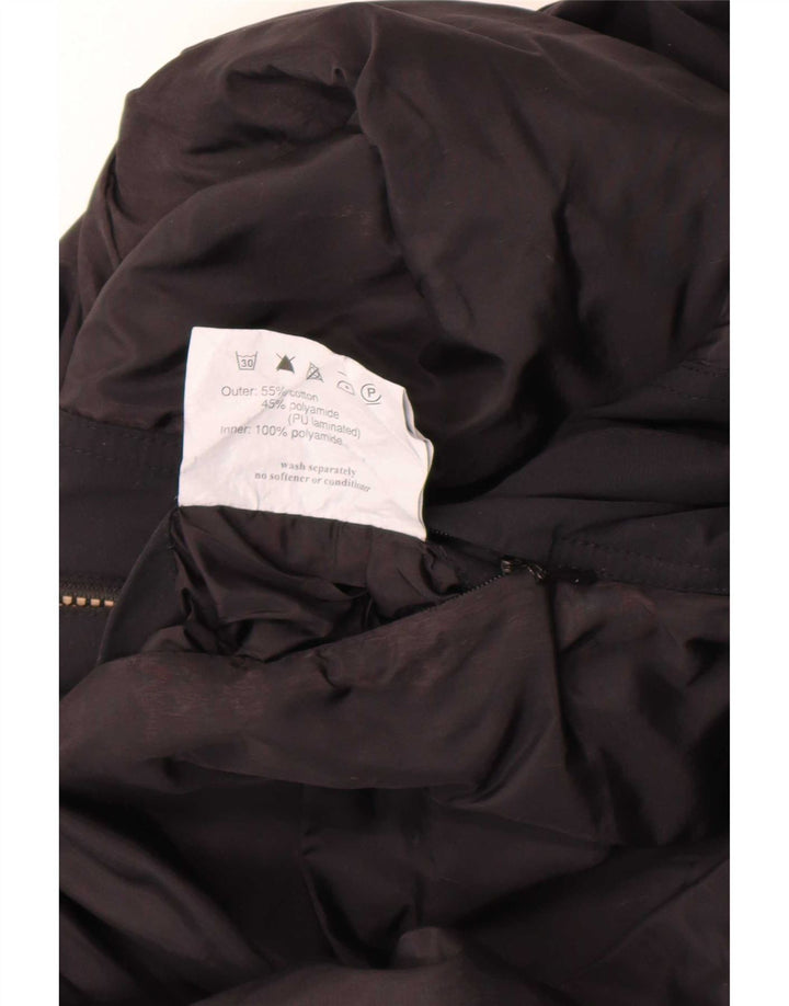 Женская дождевик с капюшоном Barbour UK 14, большой черный хлопок