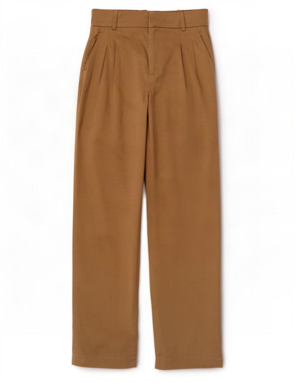 Женские брюки чинос с завышенной талией Zara XS W24 L32, бежевый лен