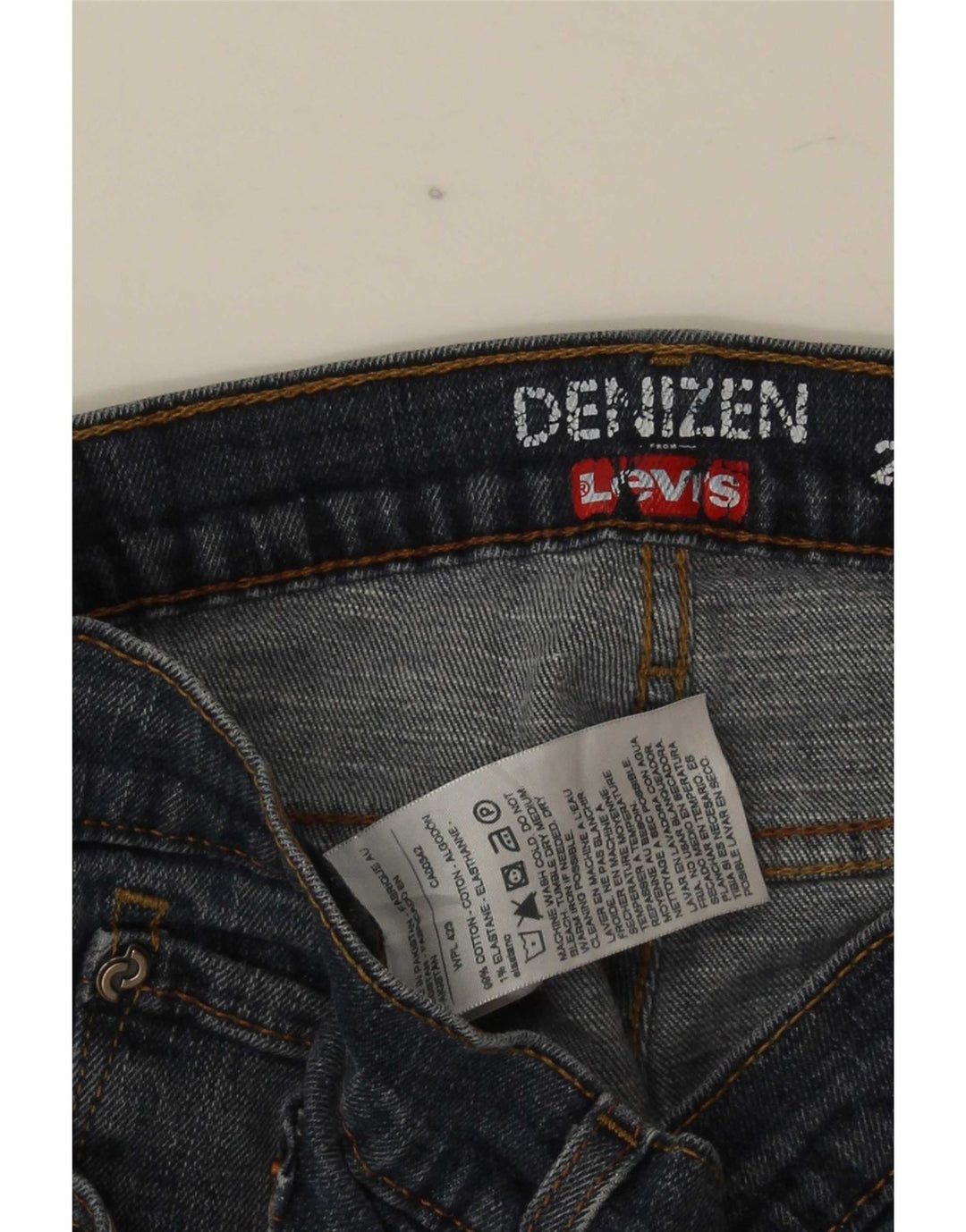 Мужские прямые джинсы Levi's Denizen W34 L30 темно-синие, хлопок