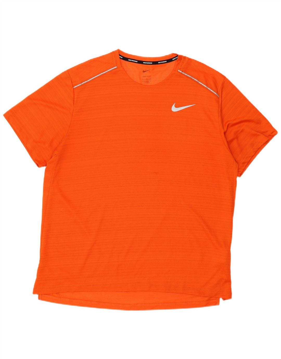 Мужская футболка Nike Dri Fit Top XL из полиэстера в оранжевую полоску