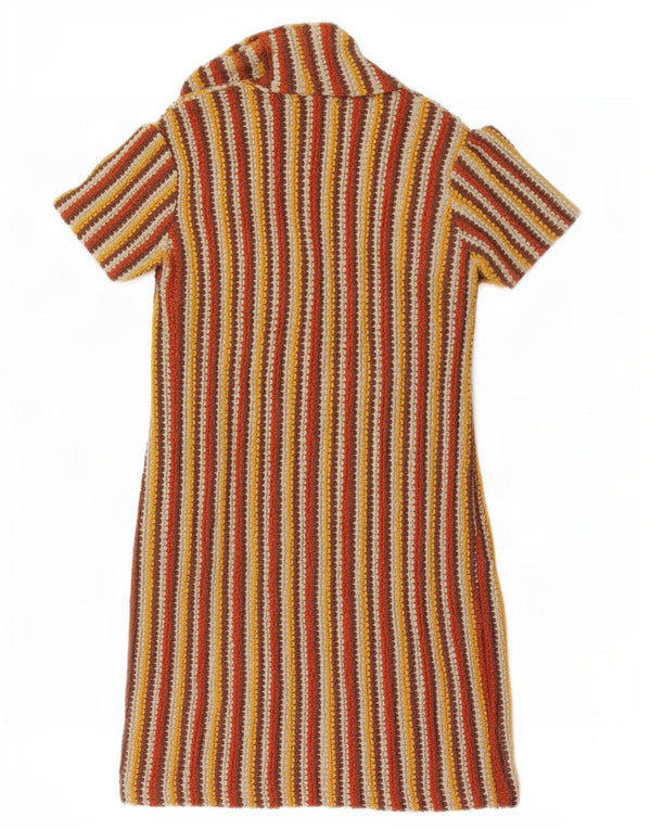 Женское платье-джемпер с короткими рукавами Urban Outfitters UK 6 XS в коричневую полоску