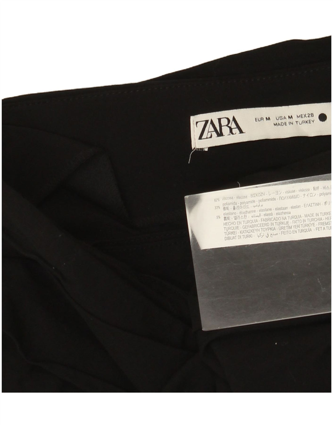 Женский укороченный топ на одно плечо Zara UK 12, средний черный, вискоза