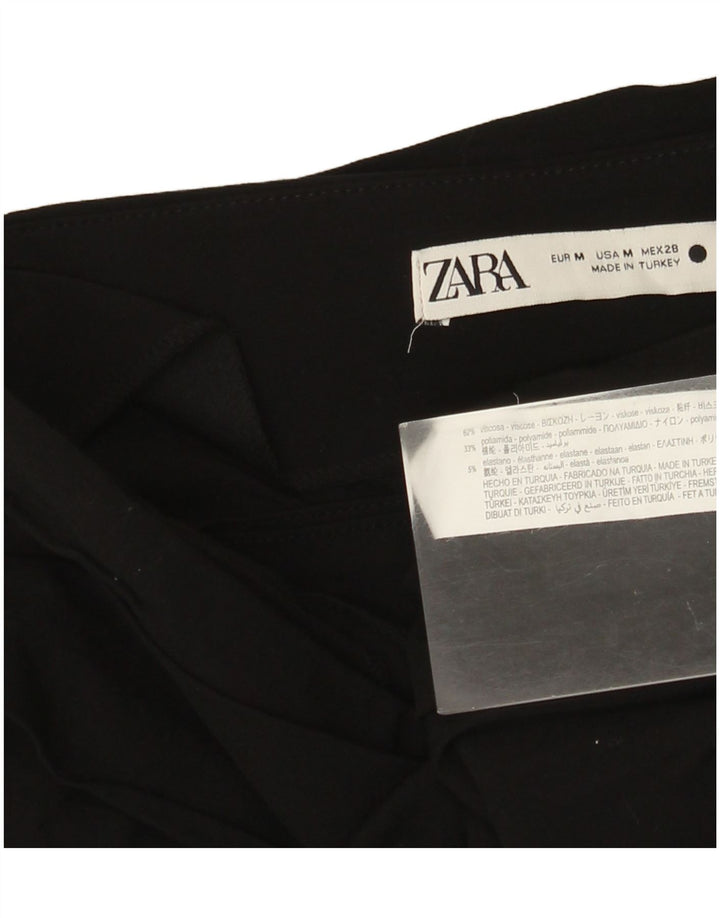 Женский укороченный топ на одно плечо Zara UK 12, средний черный, вискоза