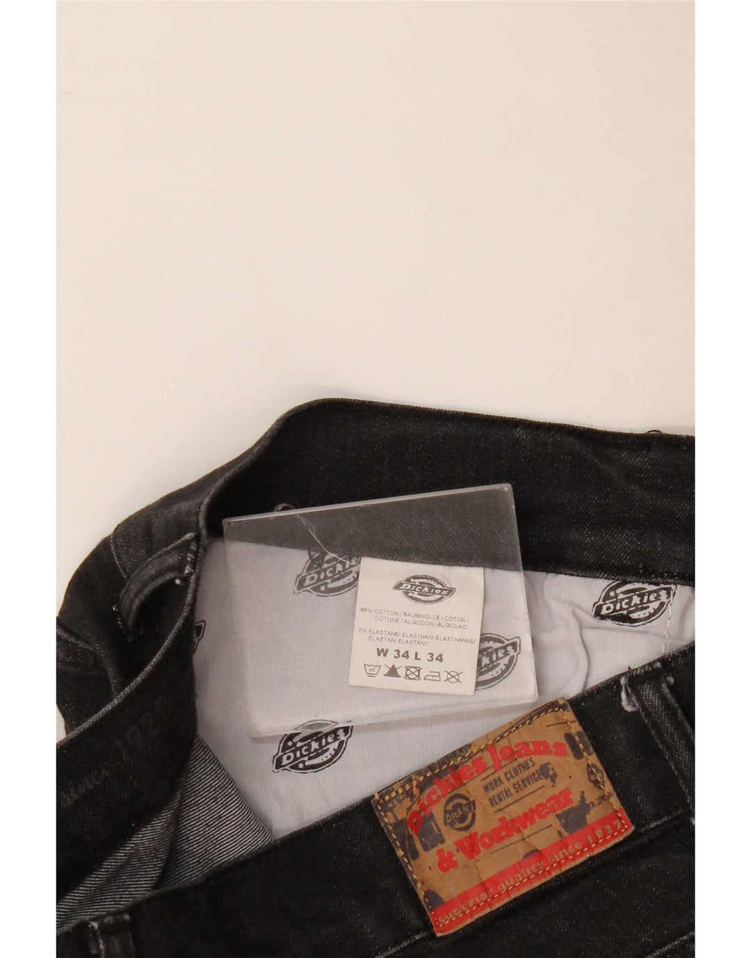Dickies Женские узкие джинсы W34 L34, черный хлопок