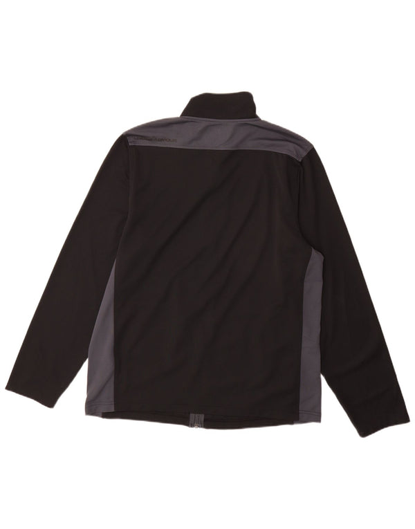 Under Armour Mens Heat Gear Tracksuit Top Jacket Large Black Colourblock