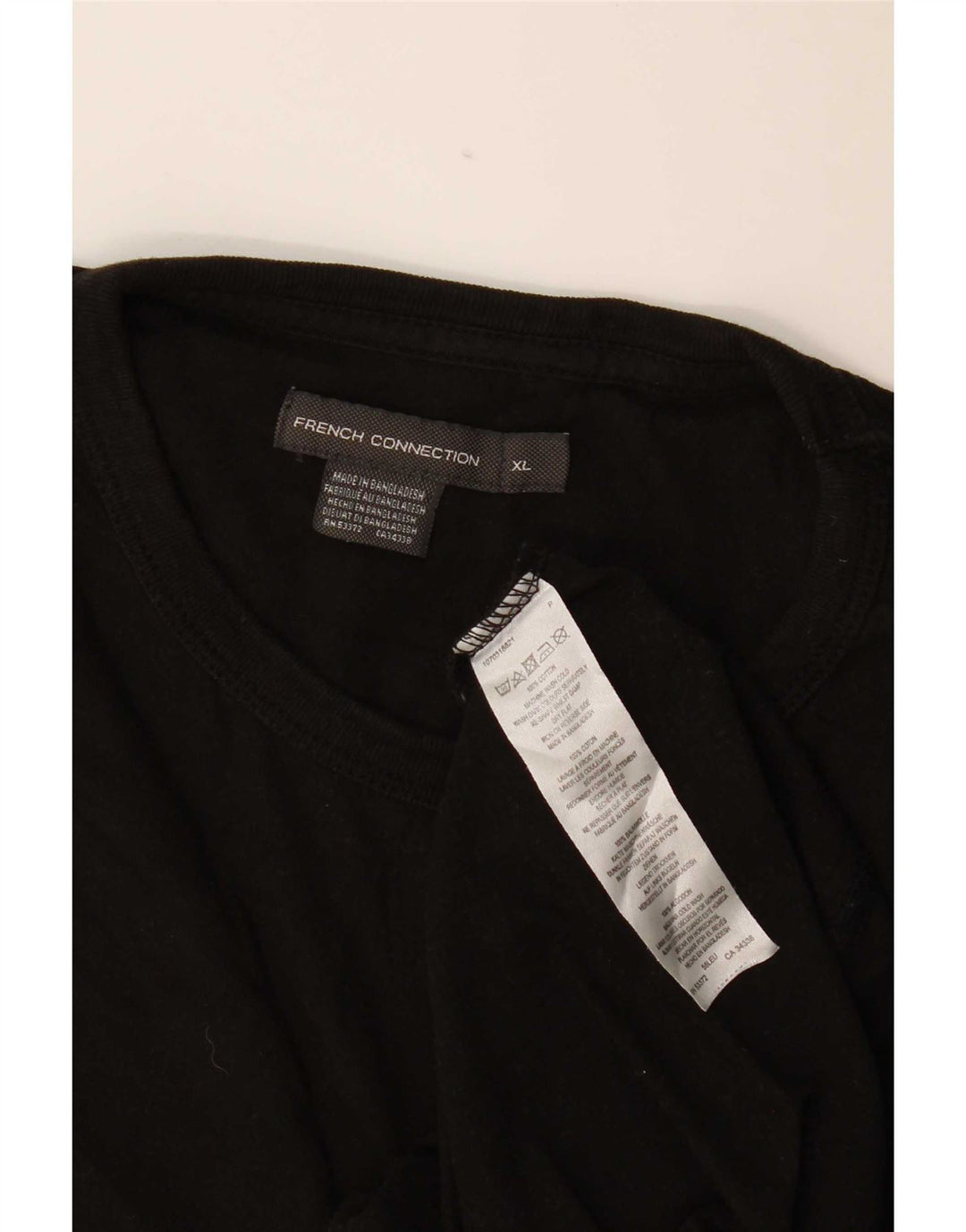Мужская футболка French Connection Top XL, черный хлопок