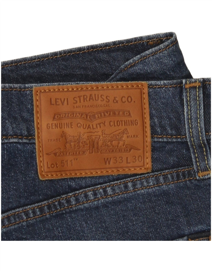 Мужские джинсы Levi's 511 Slim W33 L30 синие, хлопок