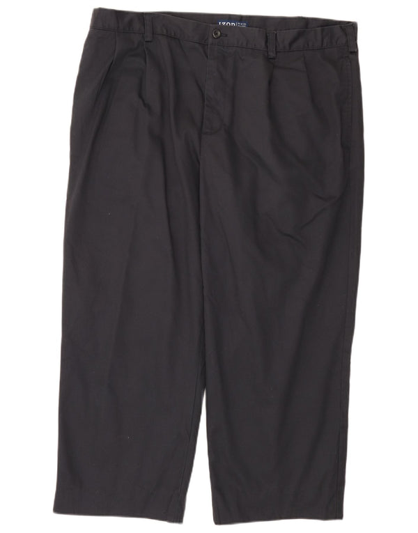 IZOD Мужские укороченные брюки классического кроя W40 L25 Темно-синие