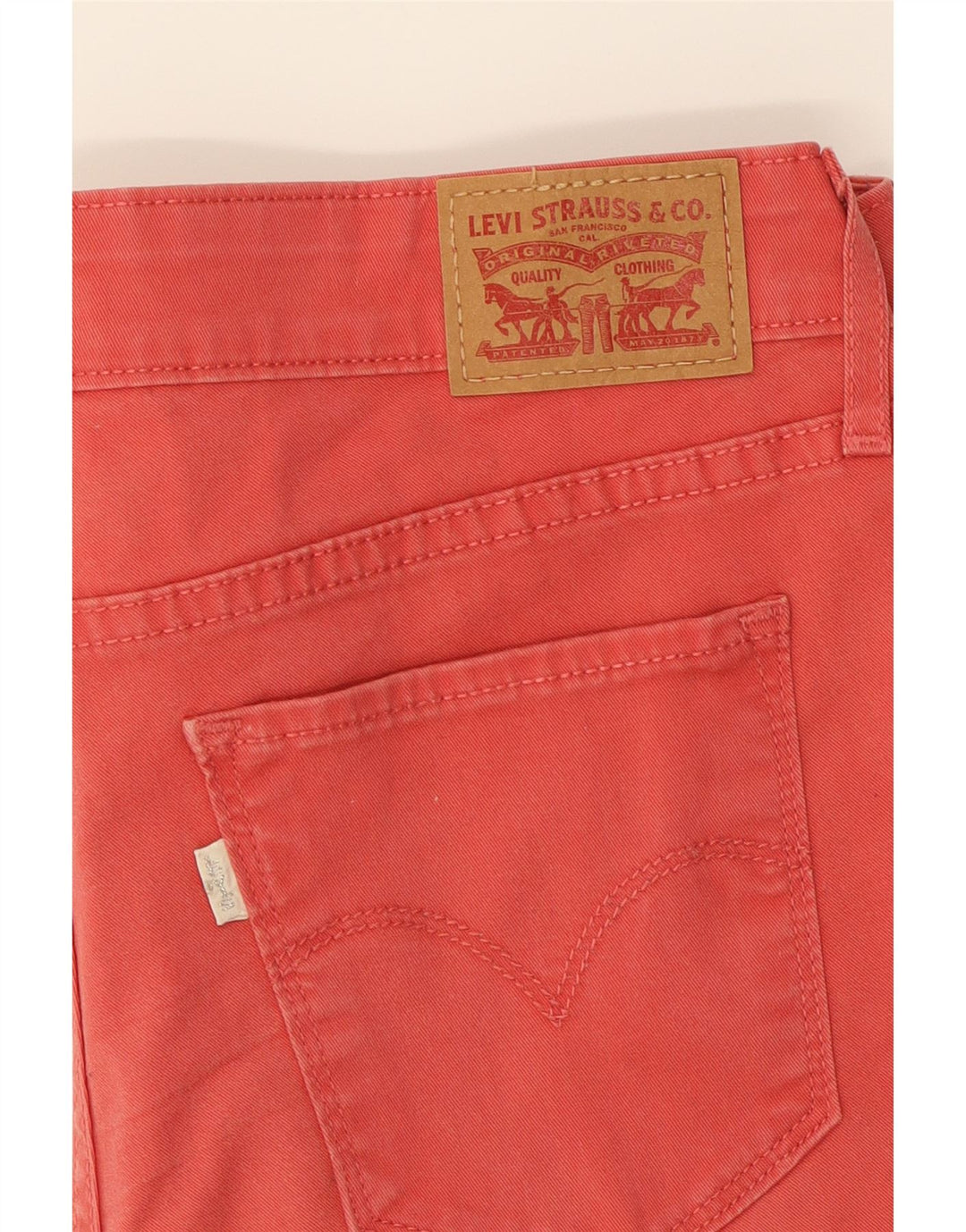 LEVI'S Womens Skinny Jeans W28 L27 Red Cotton Vintage Levi's and Second-Hand Levi's from Messina Hembry 