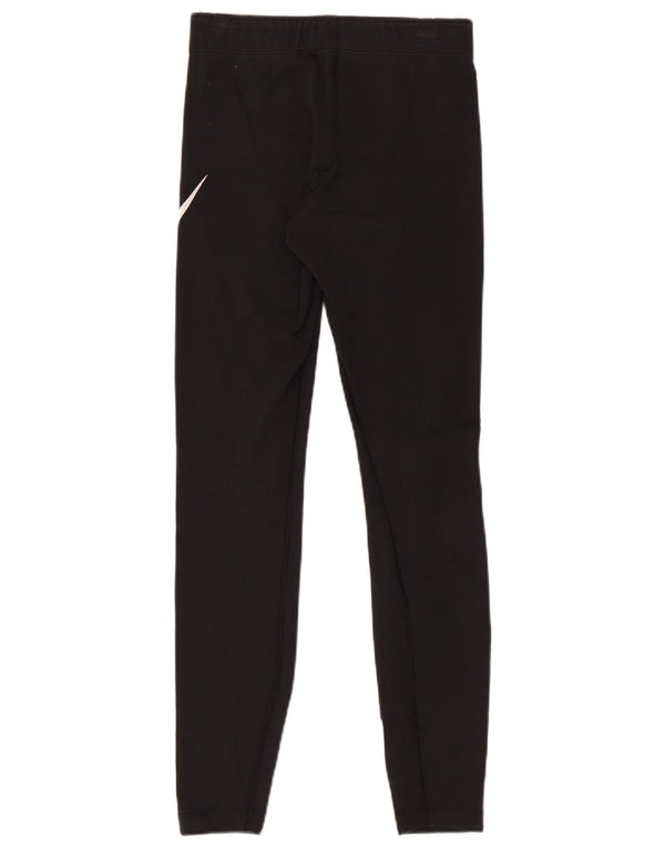 Женские леггинсы с рисунком Nike UK 8, маленькие черные хлопковые