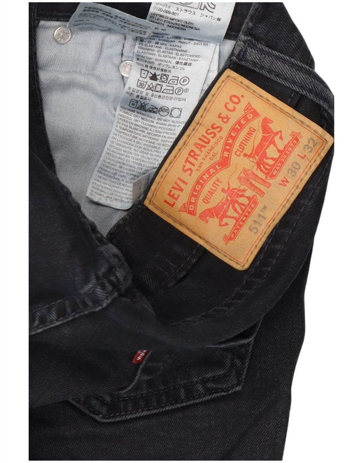 Мужские джинсы Levi's 511 Slim W30 L30 Темно-синие, хлопок
