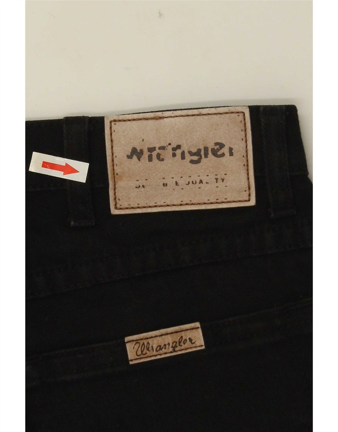 Мужские прямые джинсы Wrangler стандартного кроя W32 L30, черный хлопок